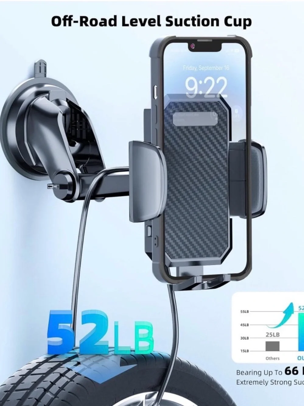 Universal Car Phone Mount Holder - Black